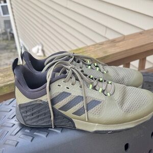 Adidas Olive and Black Athletic Sneakers